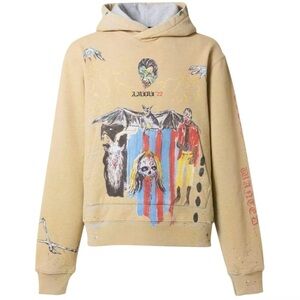AMIRI BLOOD 38' HOODIE - HEATHER BIRCH